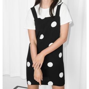 & Other Stories black and white polka dot dress